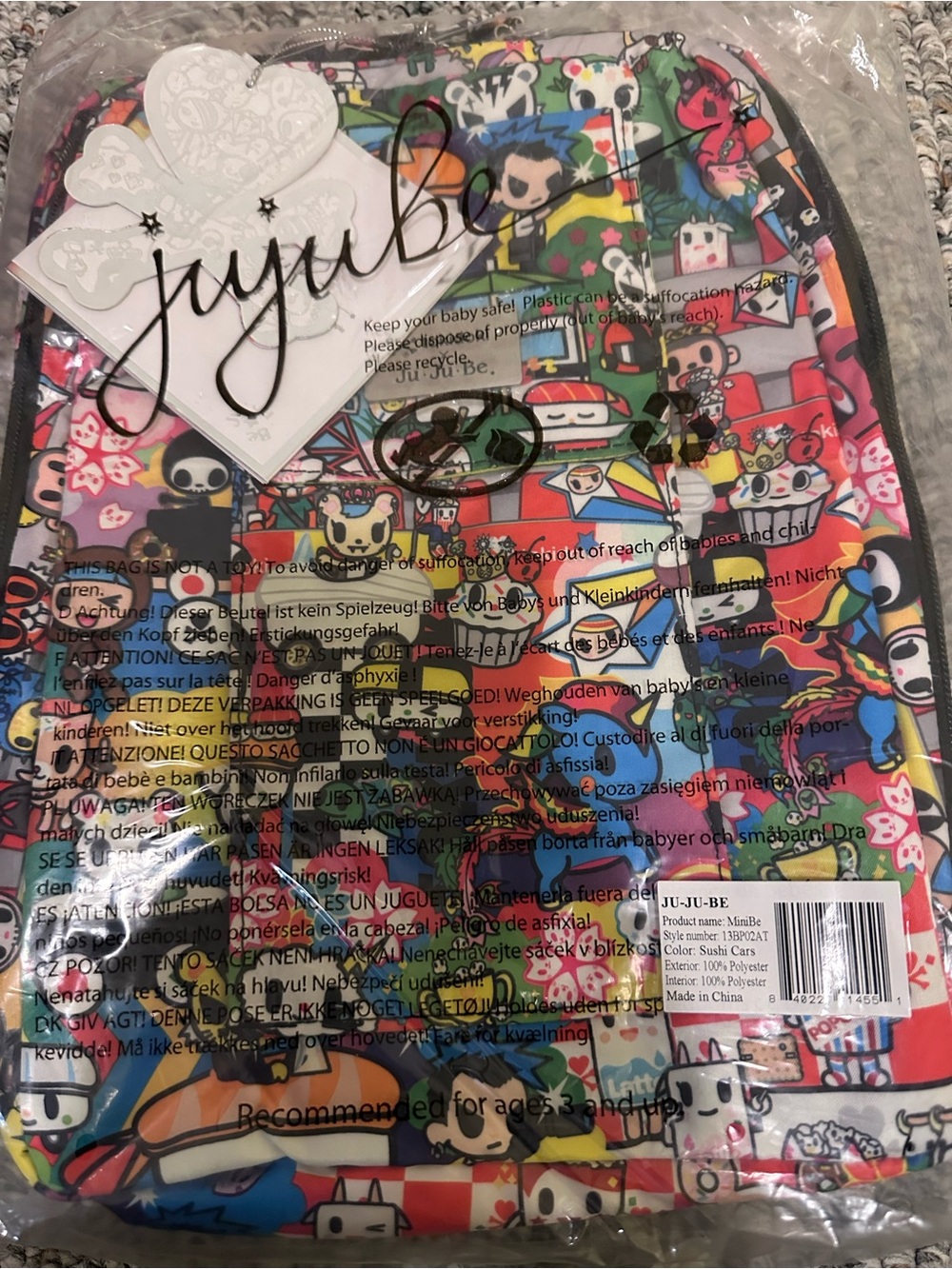 Ju-Ju-Be MiniBe Backpack in Sushi Cars